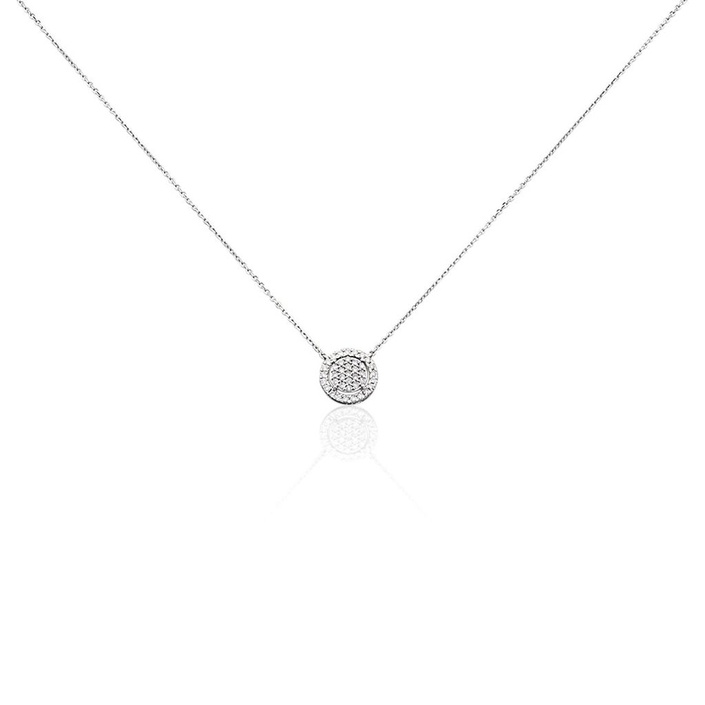 Collier Or Blanc Nawra Diamants Synthétiques