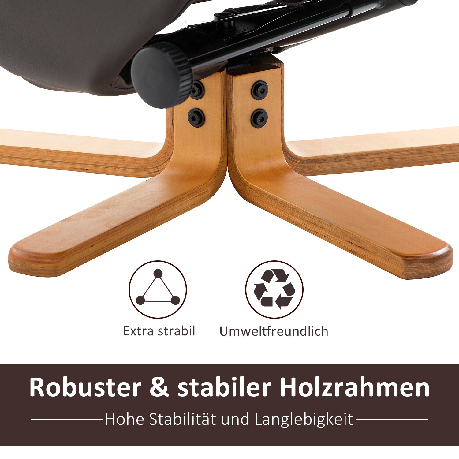 HOMCOM Fernsehsessel mit Hocker