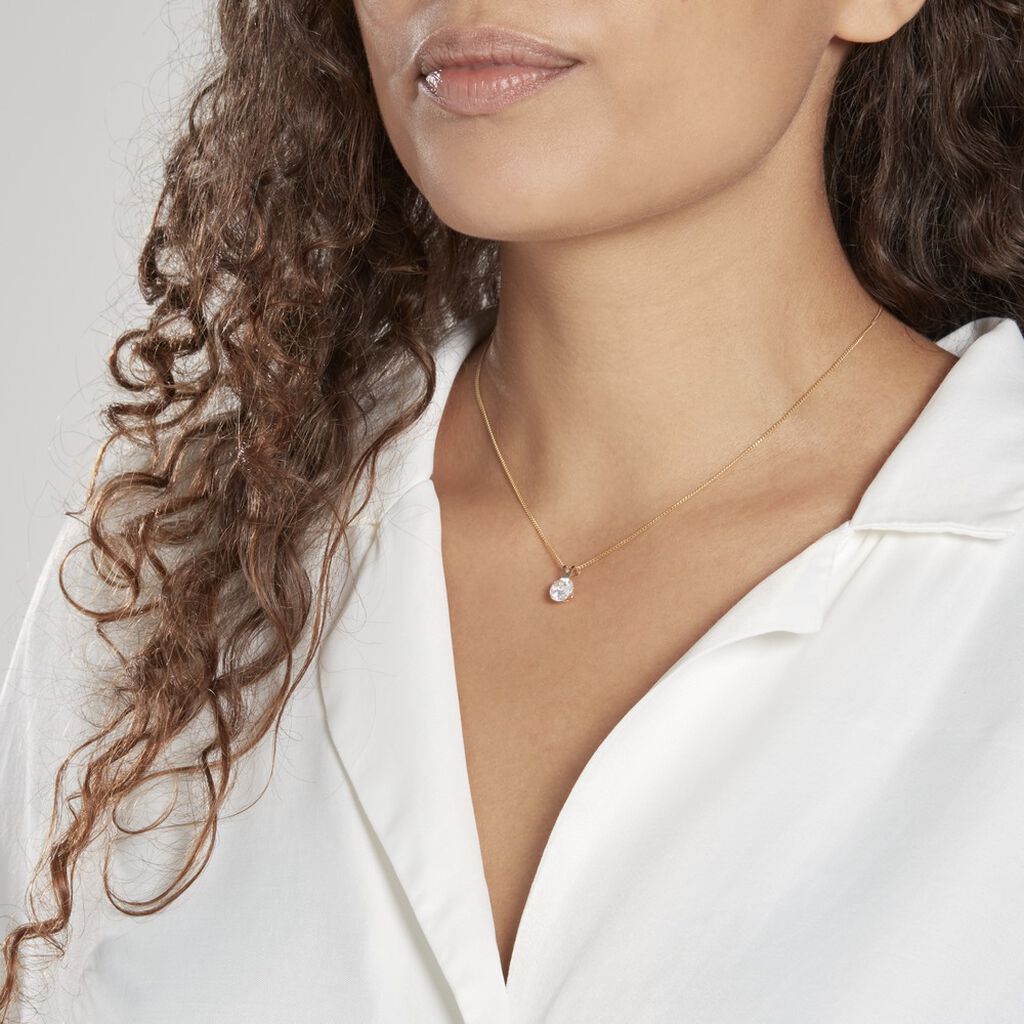 Pendentif Kitra Or Jaune Oxyde De Zirconium