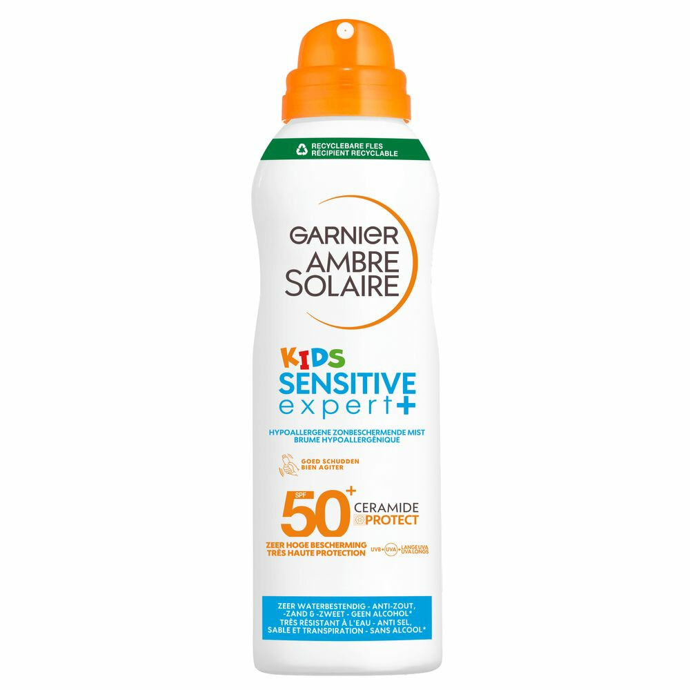 Garnier Ambre Solaire Sensitive Expert+ Kids Zonnebrandspray Anti-Zand SPF 50+ Ceramide Protect150 ml