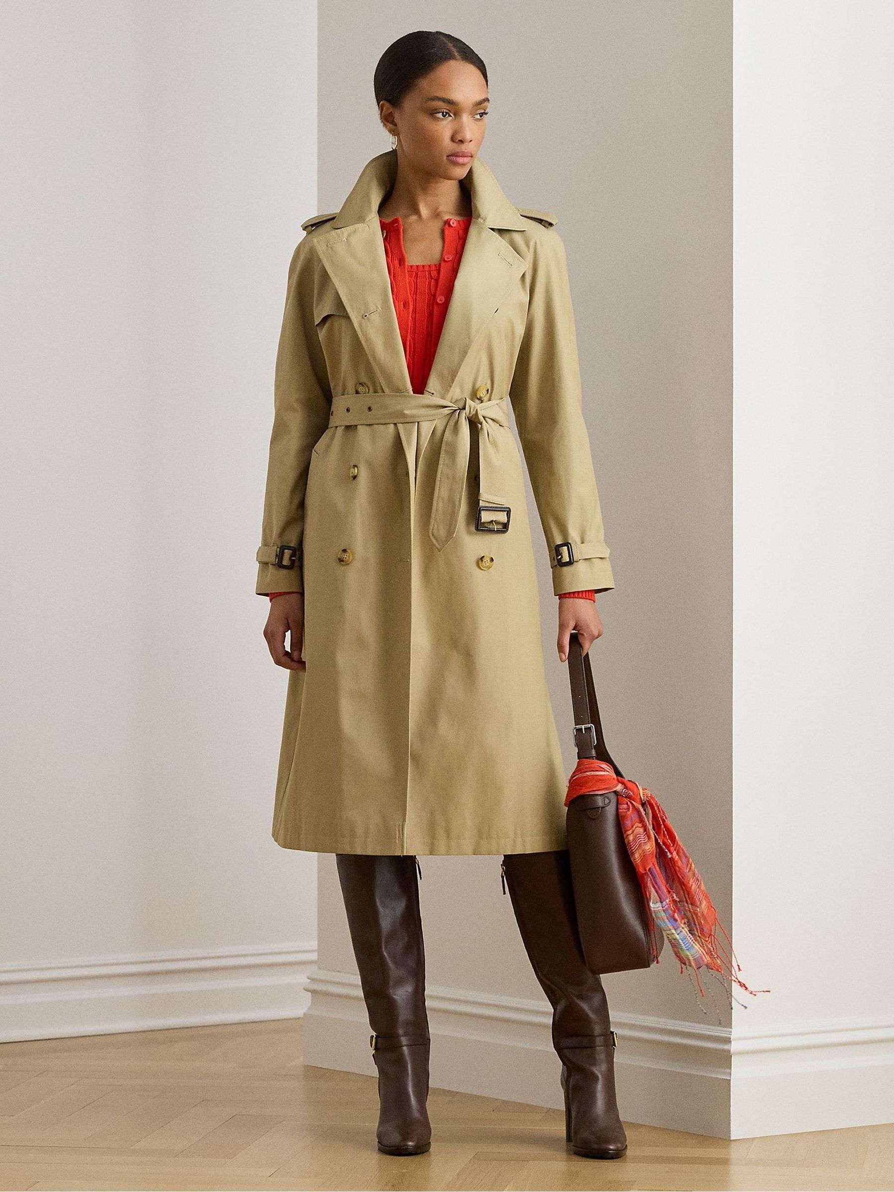 Lauren Ralph Lauren - Double-breasted trenchcoat met strikceintuur