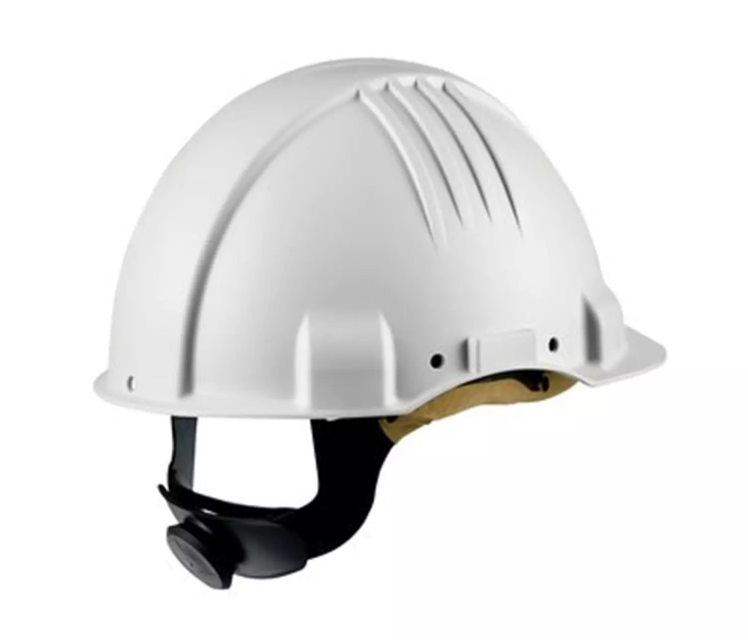 3M G3501M-VI Veiligheidshelm - Wit - Draaiknop - Leren sweatband
