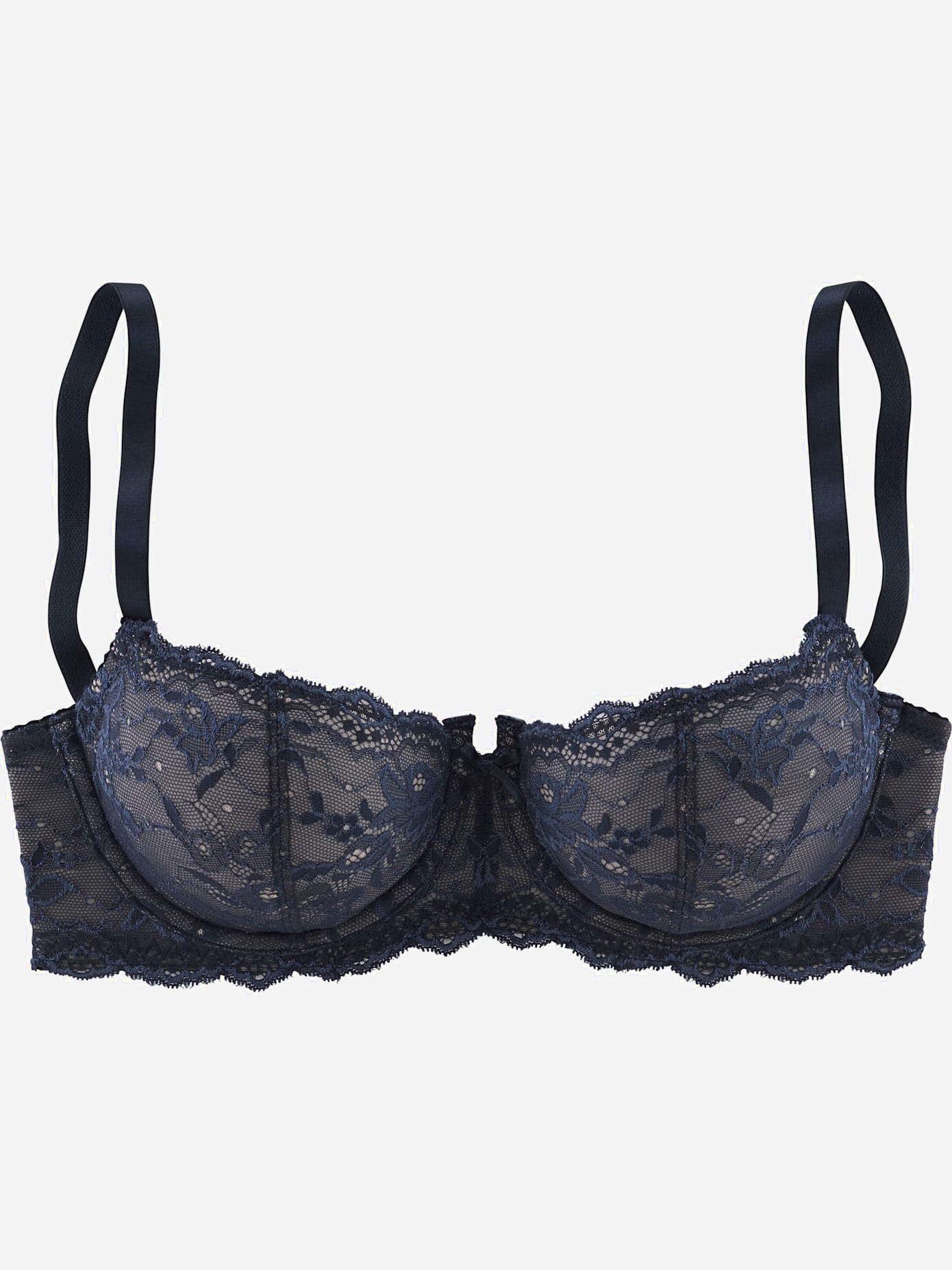 Soutien-gorge balconnet avec bonnets en dentelle non doublés