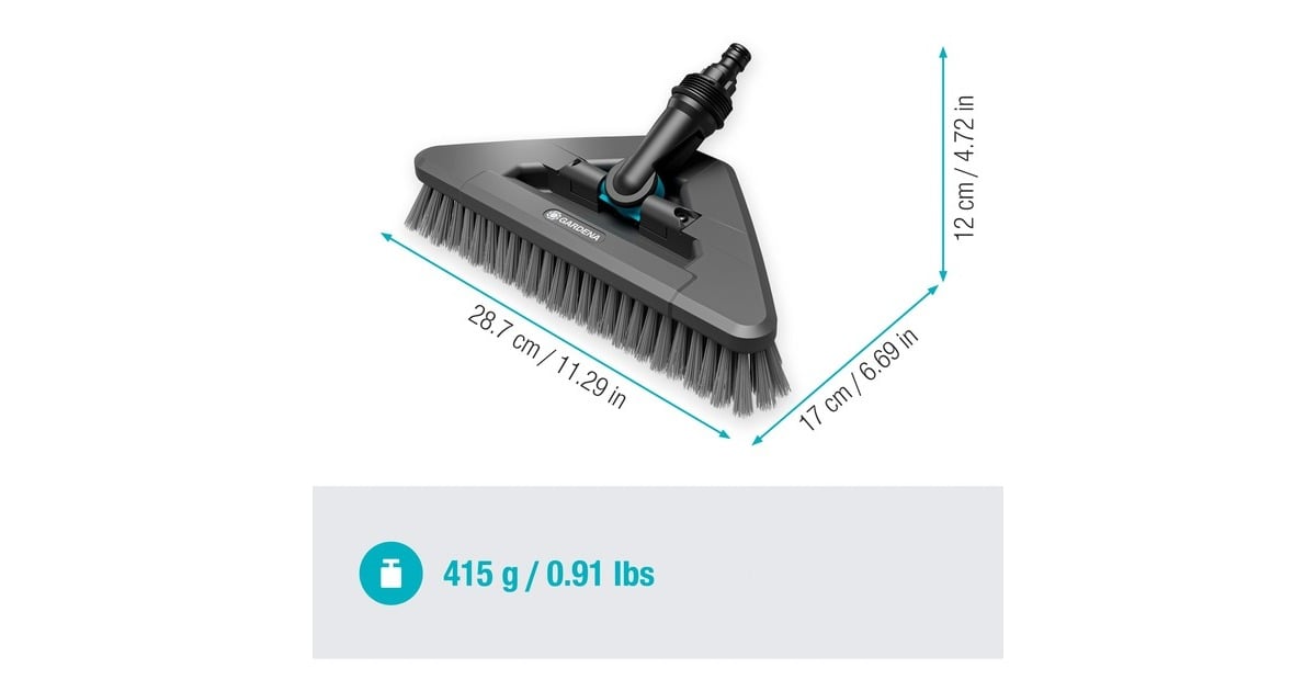 GARDENACleansystem steelborstel Soft Flex wasborstel  (Grijs, 18812-20)