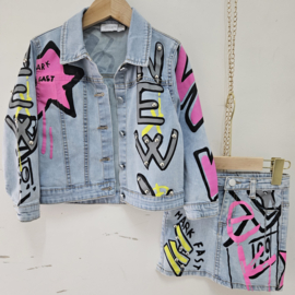 Wow denim set - pink