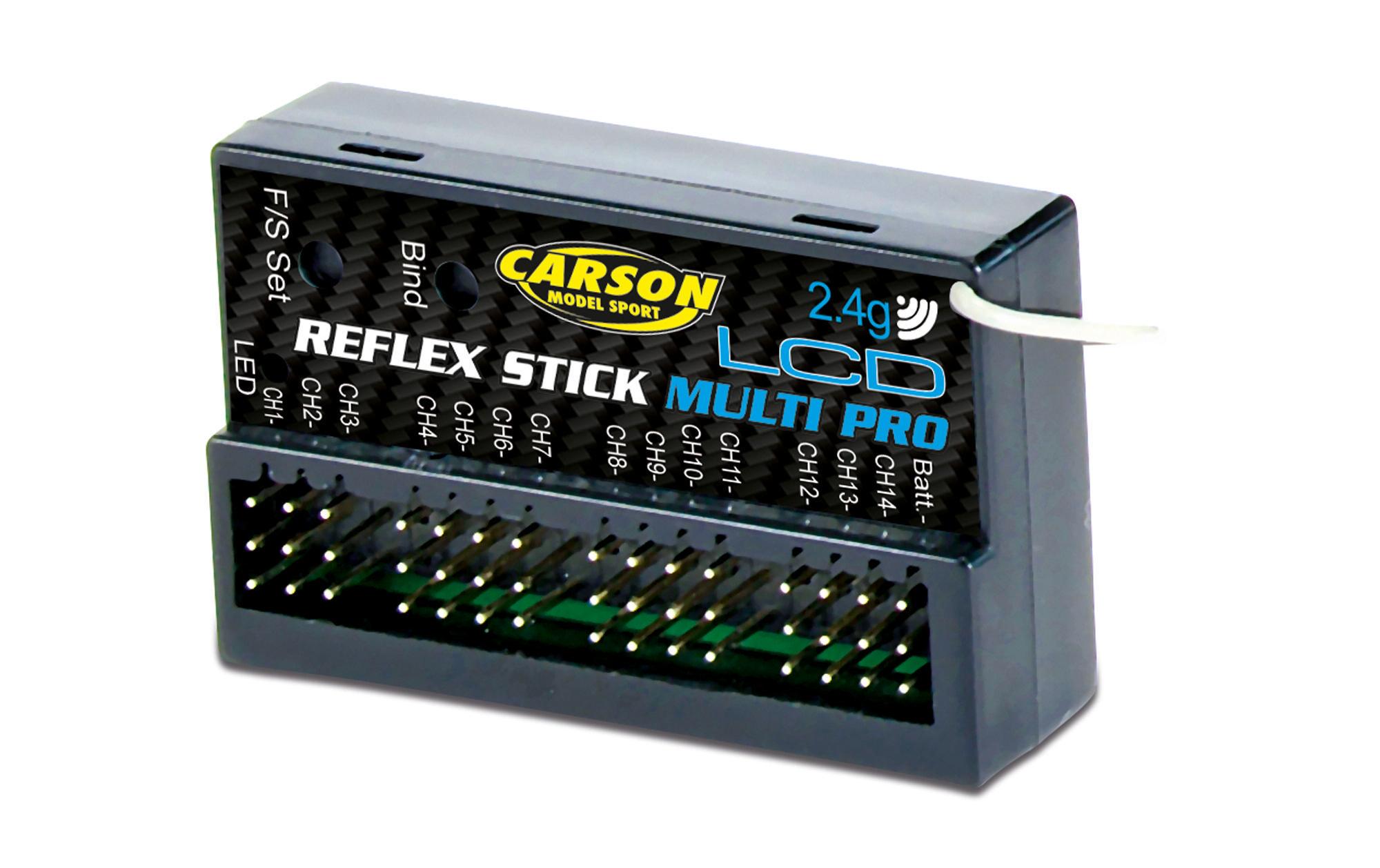 Empfänger Reflex Stick Multi Pro LCD 14-Kanal14-Kanal Empfänger zu Carson Reflex Stick Multi Pro LCD Sender
