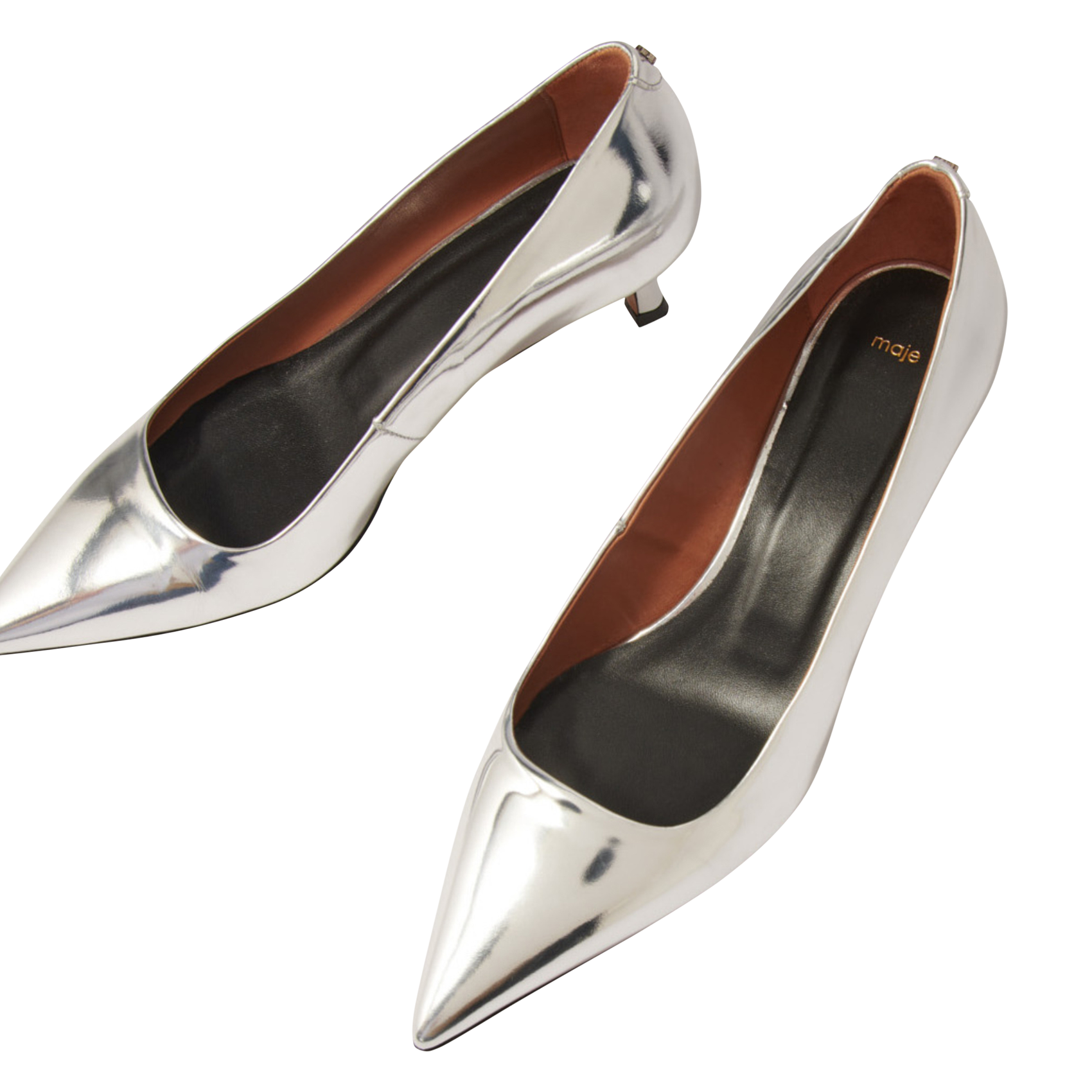 Escarpins en cuir métallisé | Argent