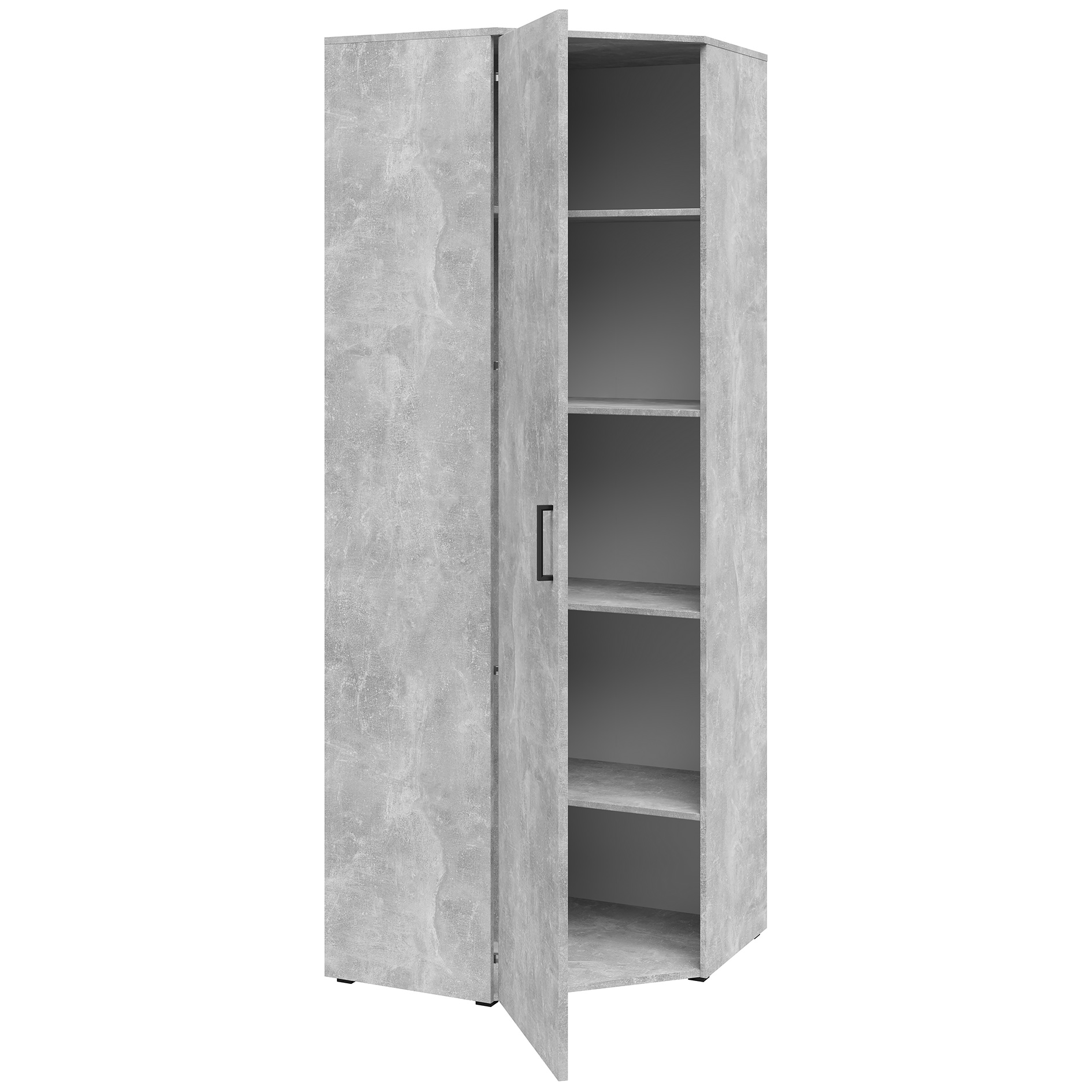 Eckschrank - Betonoptik - Breite 101 cm
