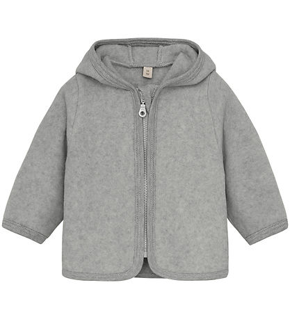 Huttelihut Cardigan - Fleece - Hellgrau Meliert