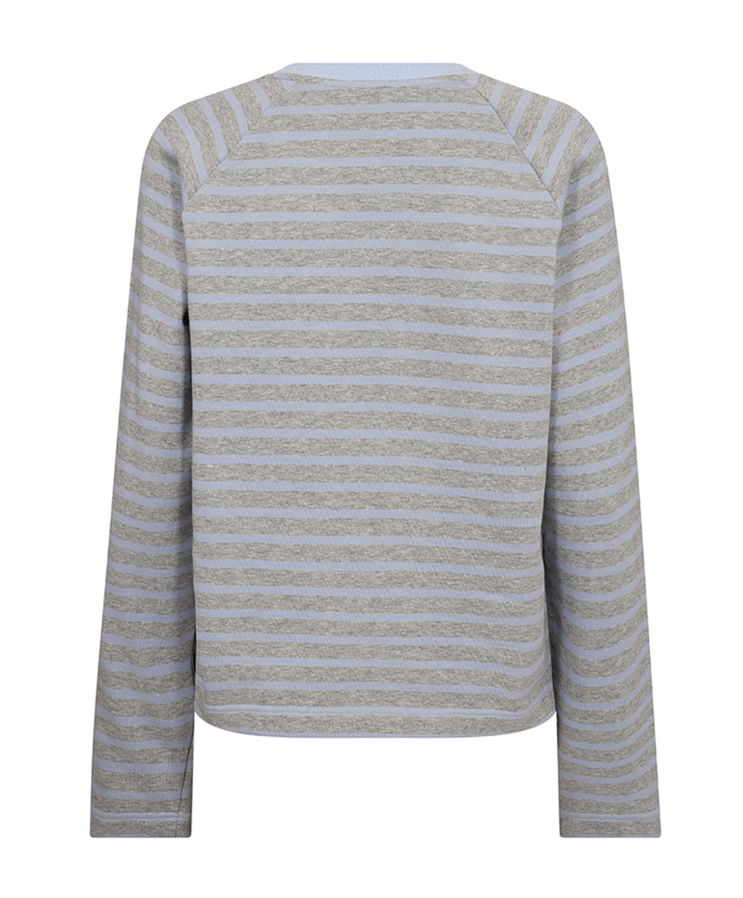 Mos Mosh Dames longsleeve MMLidy O-LS Melange Sweatshirt blauw