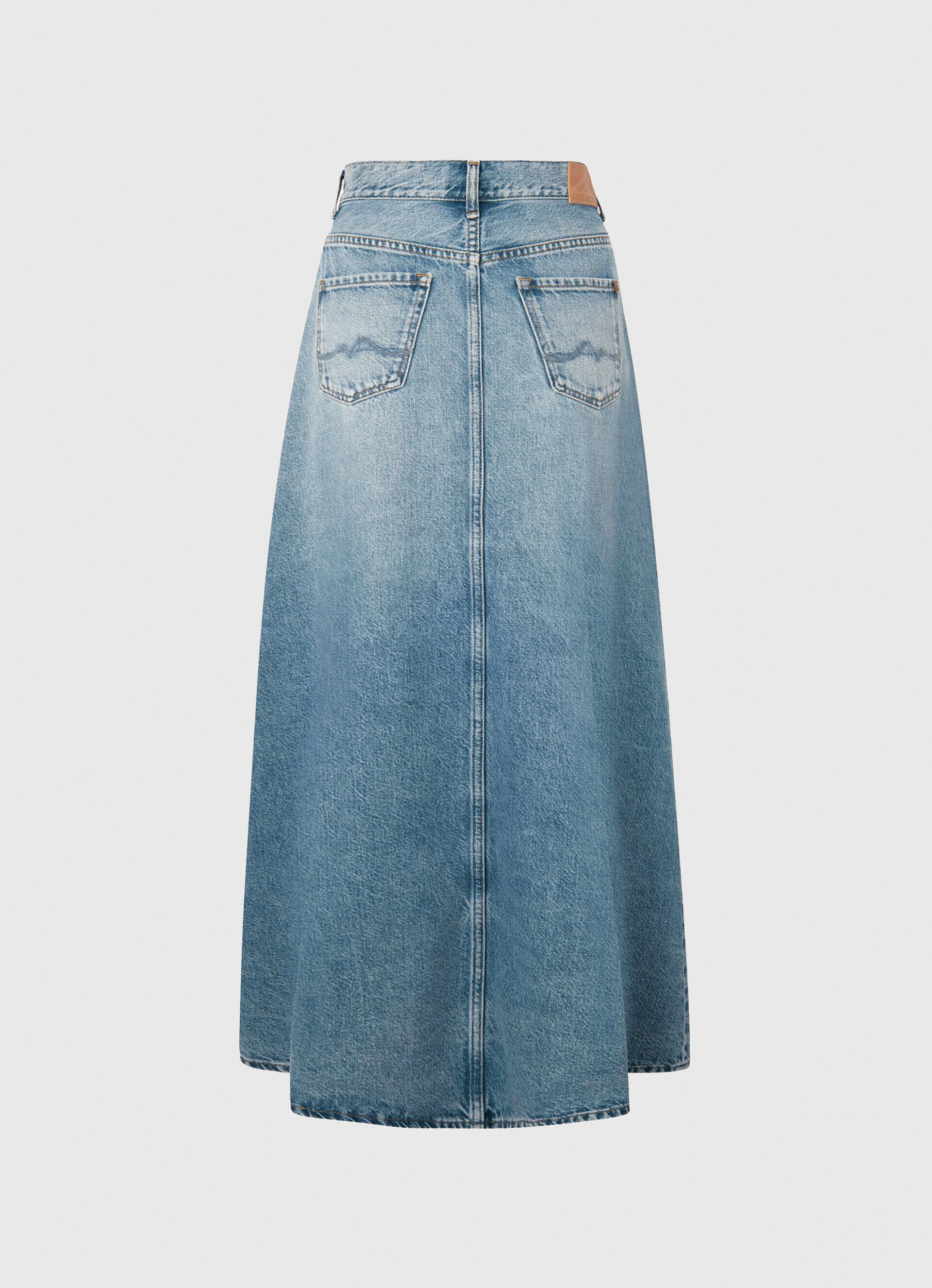 Saia jeans de corte regular - jeans