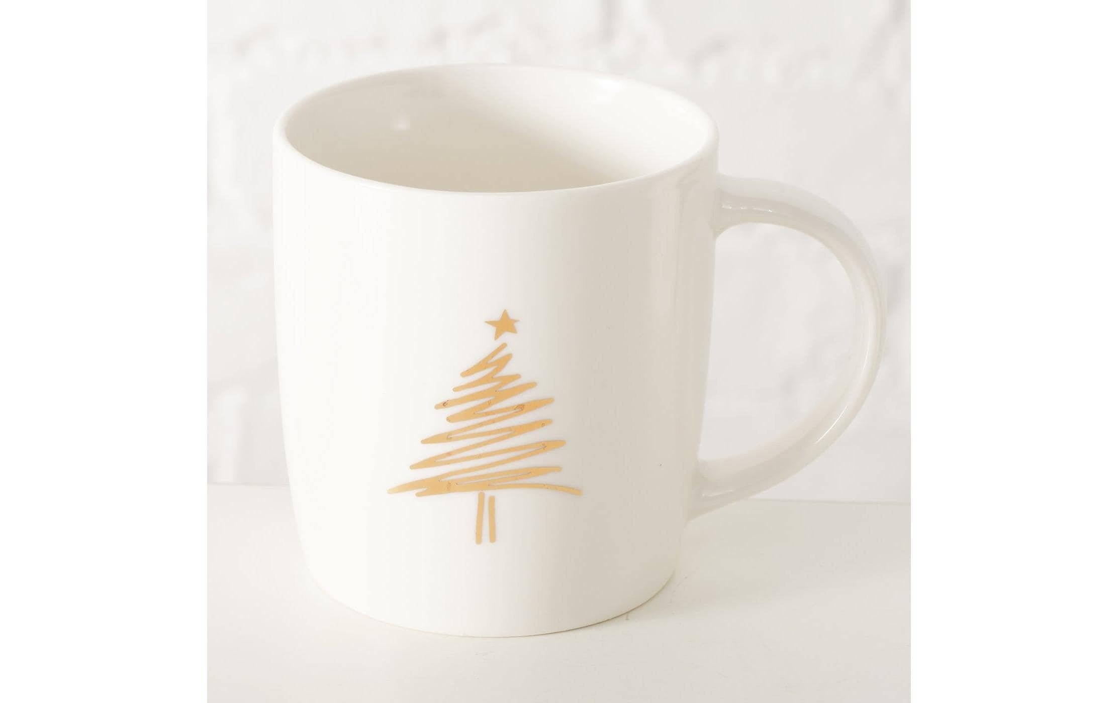 BOLTZE Weihnachtsfigur »Tasse Brilly 4er Set, Keramik, 320 ml«