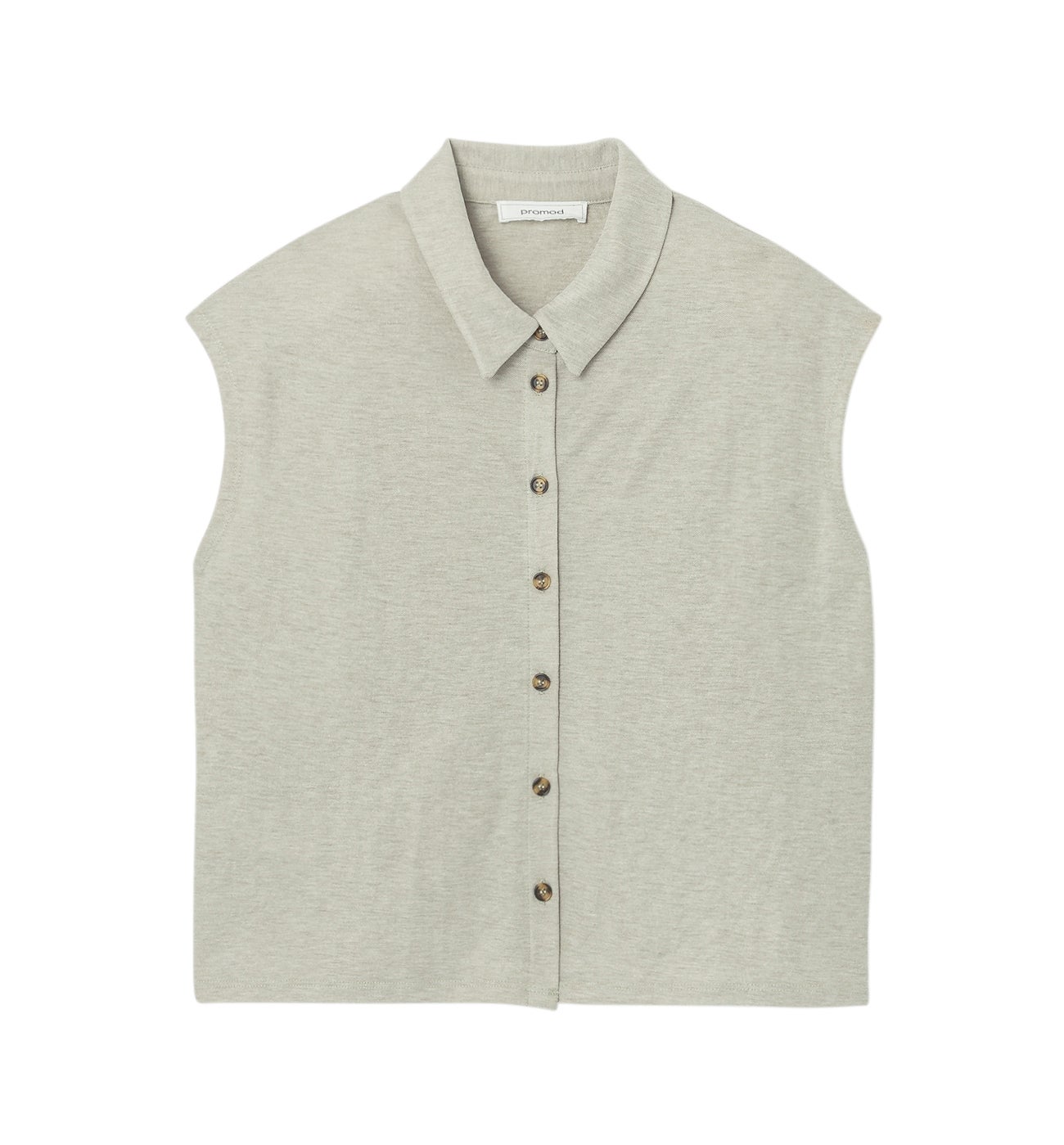 Chemise en jersey piqué - Kaki