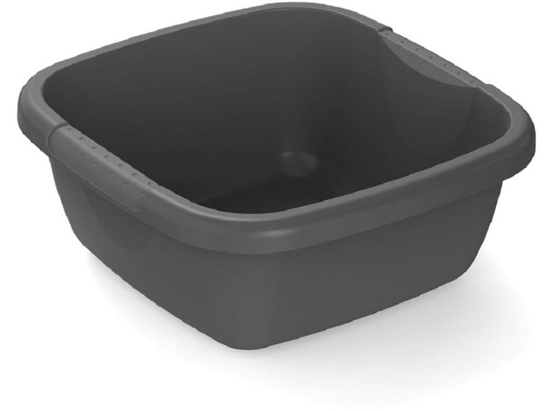 Rotho Becken Daily eckig, 5 l, Schwarz Eckiges Waschbecken