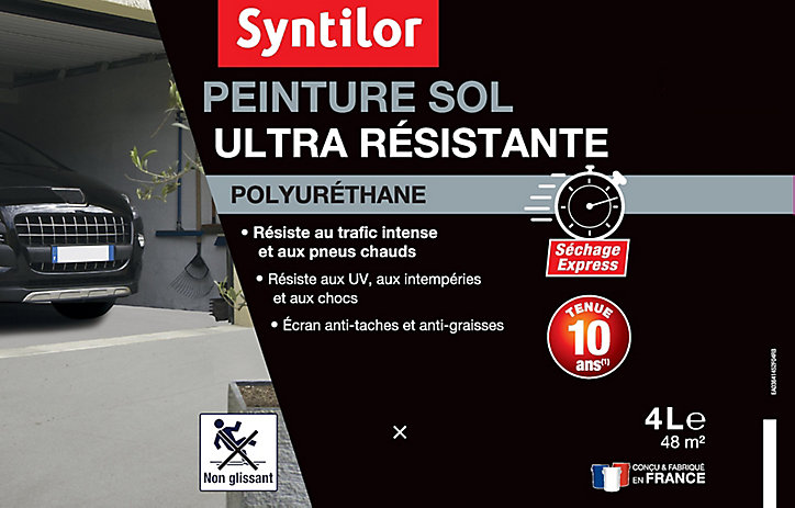 Peinture extérieure pour sol ultra résistante rivet satin Syntilor 4L