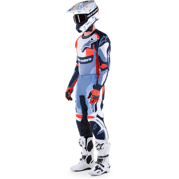 Alpinestars - Maillot Fluid Agent Blanc / Bleu / Orange