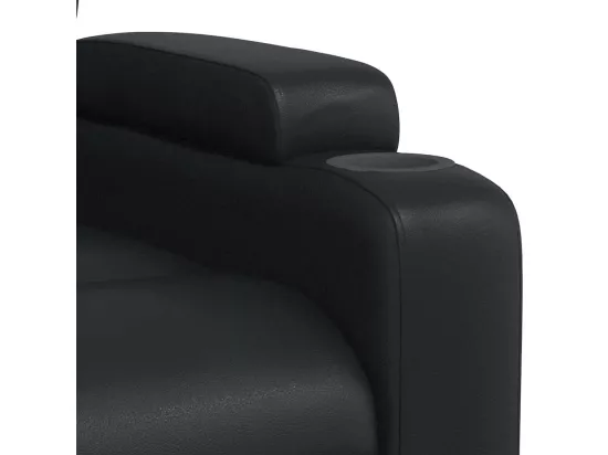 Fauteuil massant inclinable Noir Similicuir