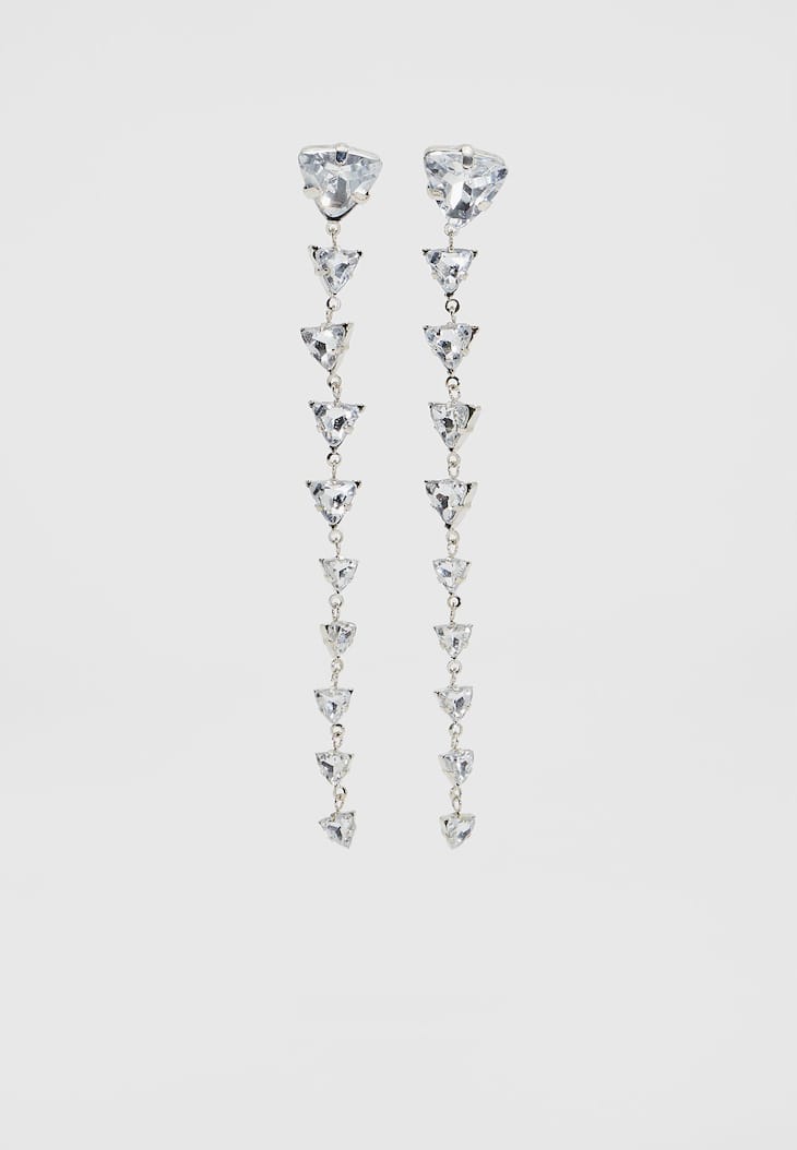 Brincos de strass ombré