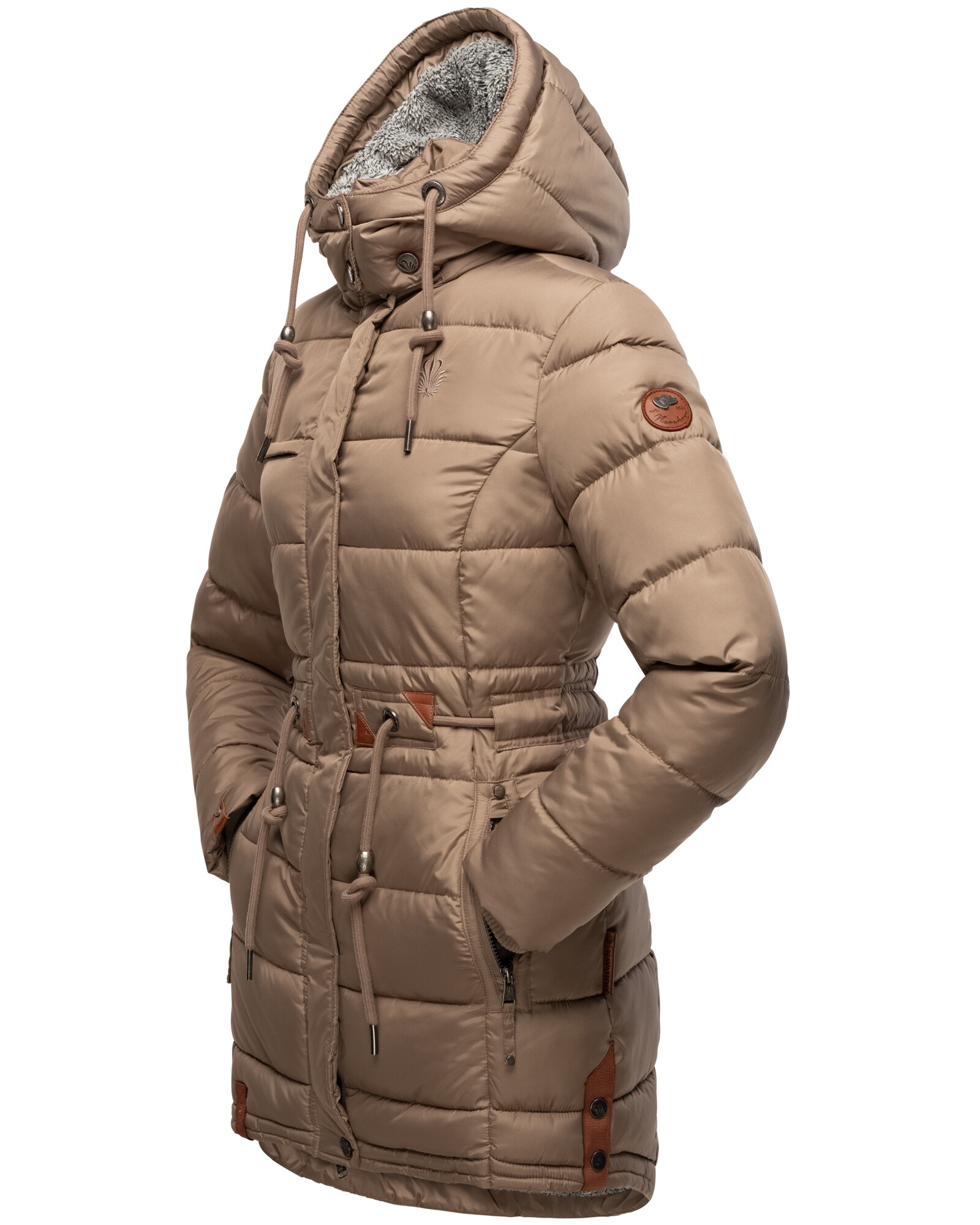 NAVAHOO Damen Steppmantel Stylischer Winterparka mit abnehmbarer Kapuze Daliee