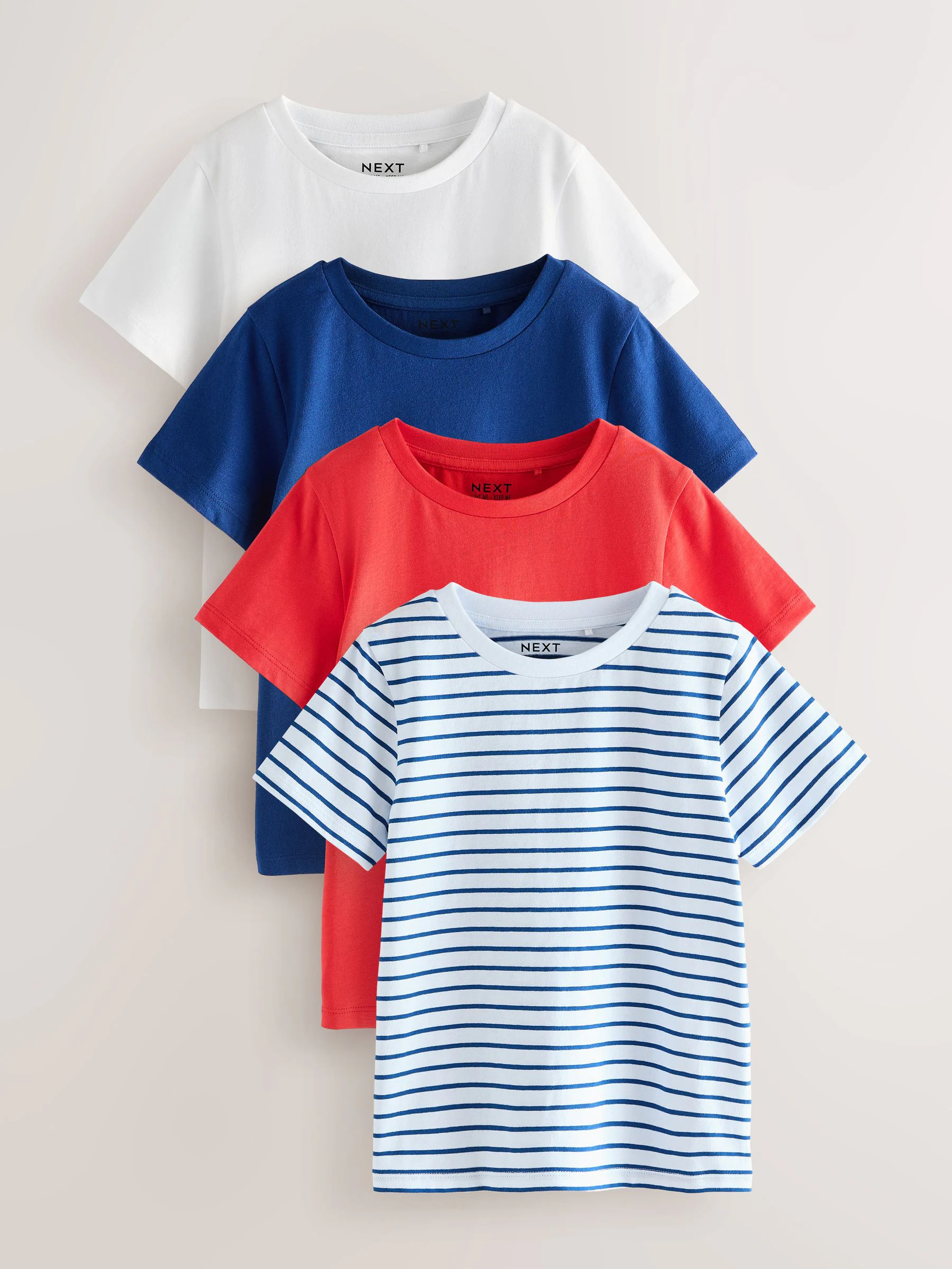 Rood/blauw - T-shirts 4 Pack (3-16jr)