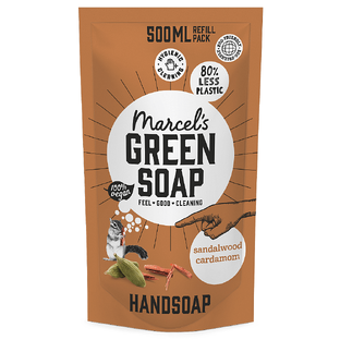 Marcels Green Soap Handzeep Sandelhout & Kardemom Navulling 500ML