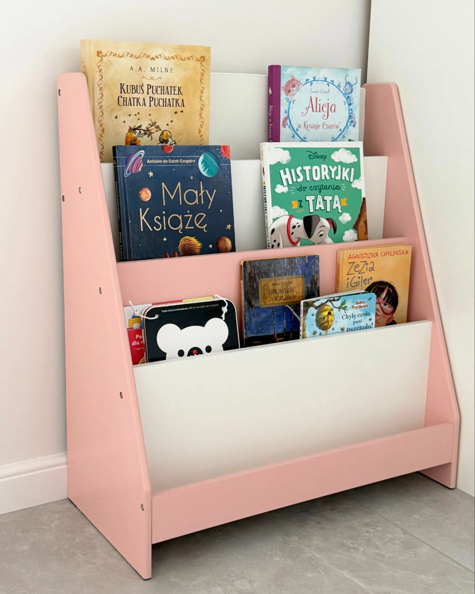 Boekenkast met 4 planken LILOET 70 cm Pastelroze
