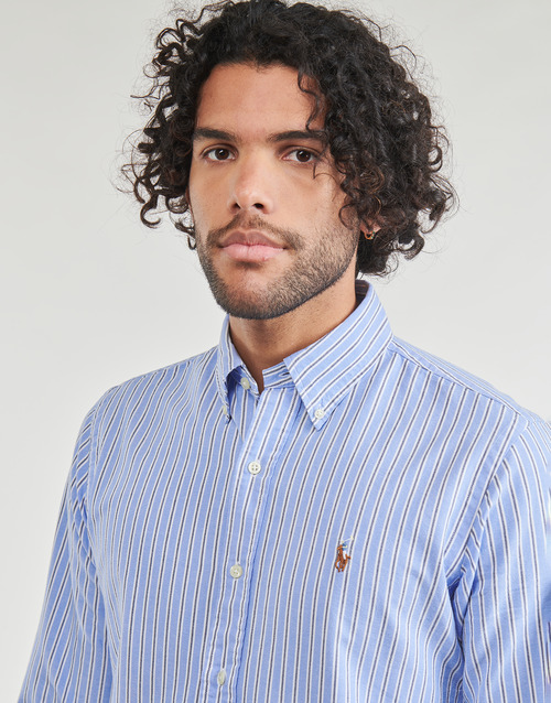 Polo Ralph Lauren - CHEMISE COUPE DROITE EN OXFORD Azul / Blanco / Azul / Blanco / Multiple