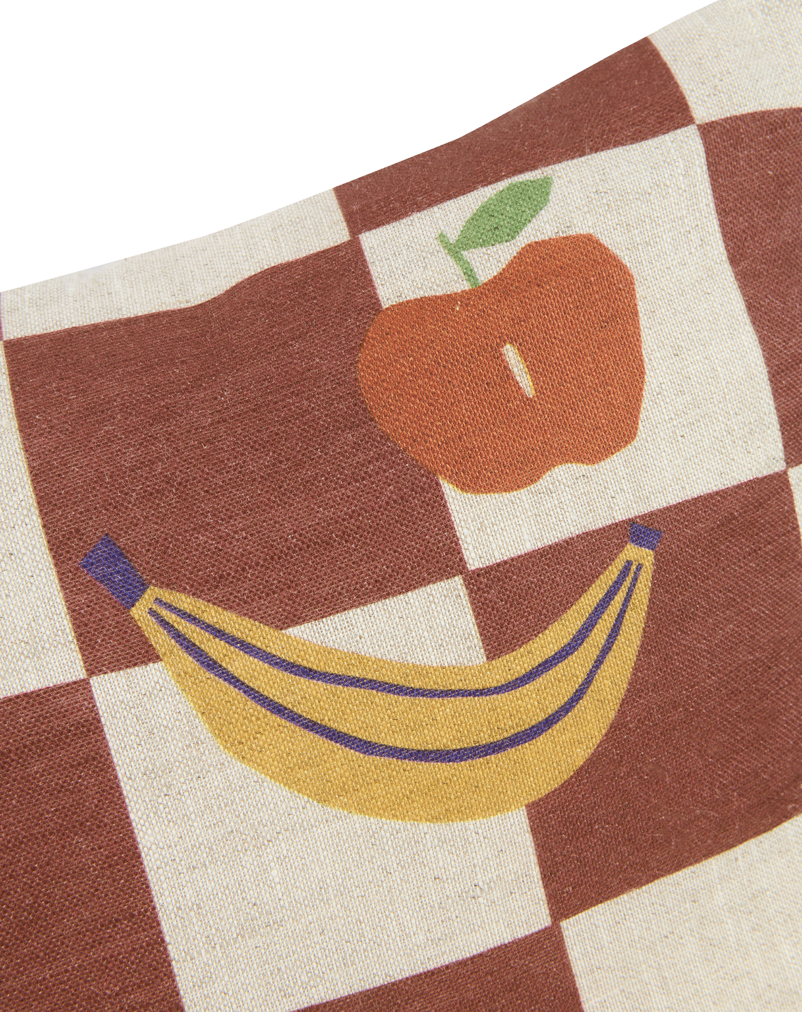 Coussin rectangulaire en lin français vibes s | Rouge
