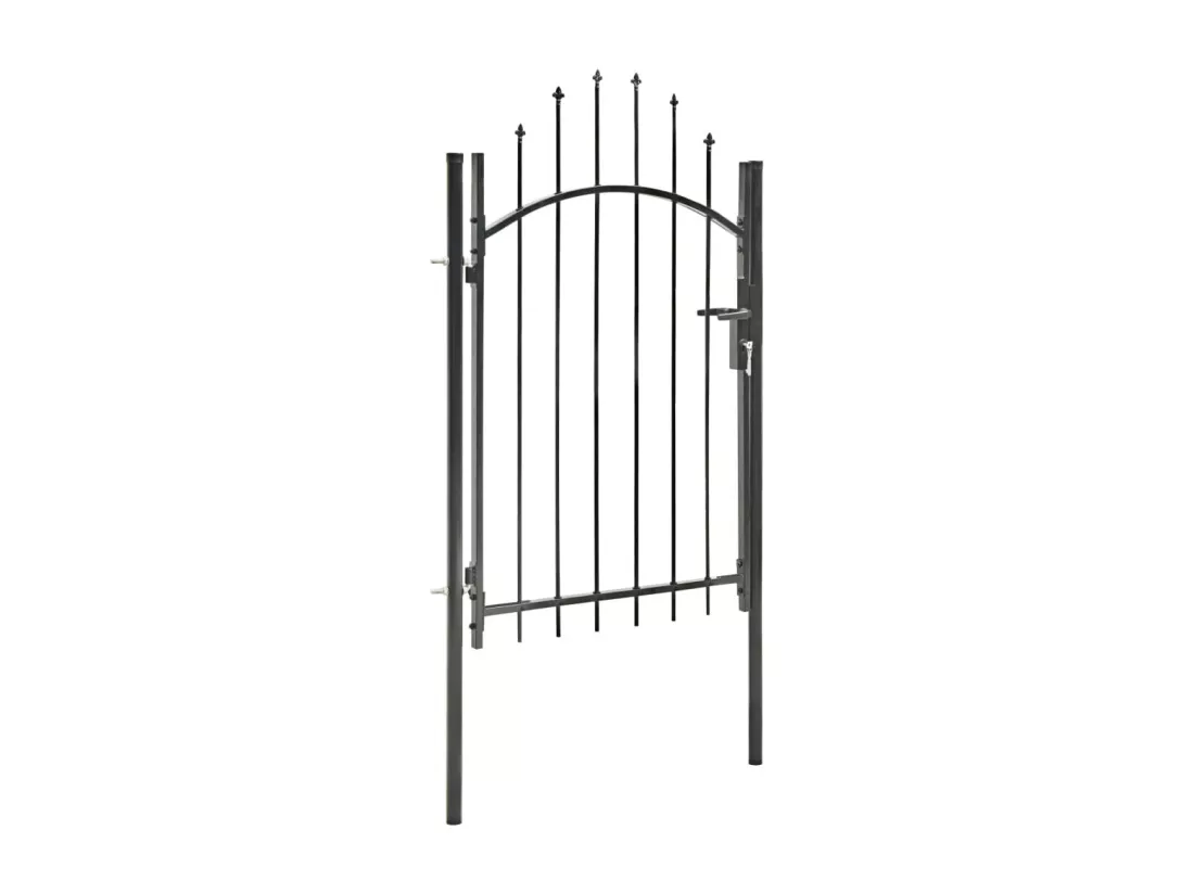 Portail de jardin Acier 1 x 2 m Noir