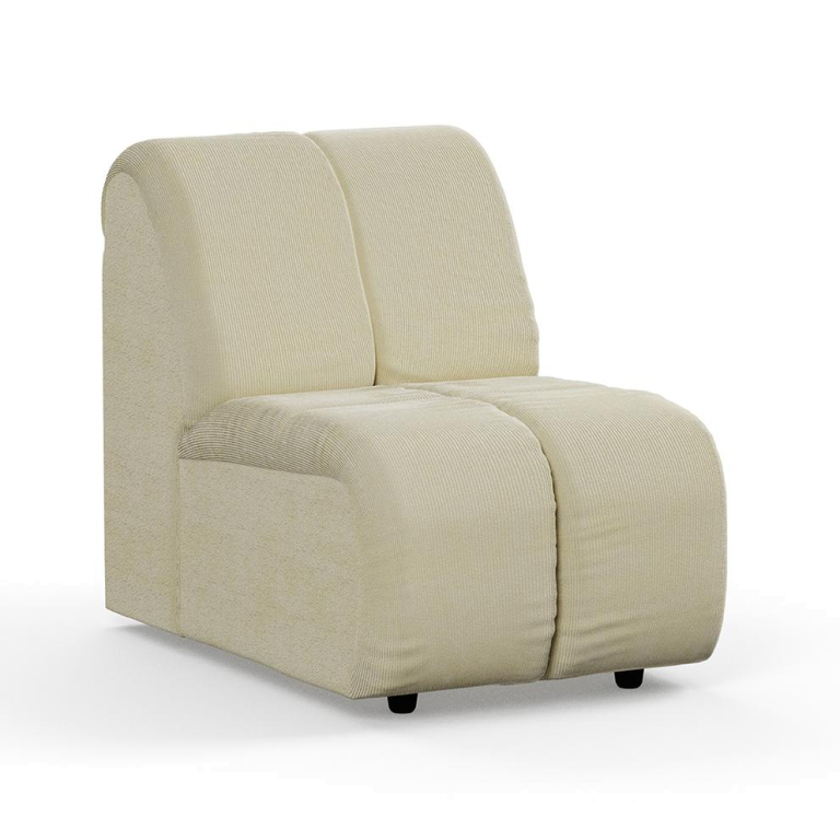 HKliving Wave bank element midden small corduroy rib hay