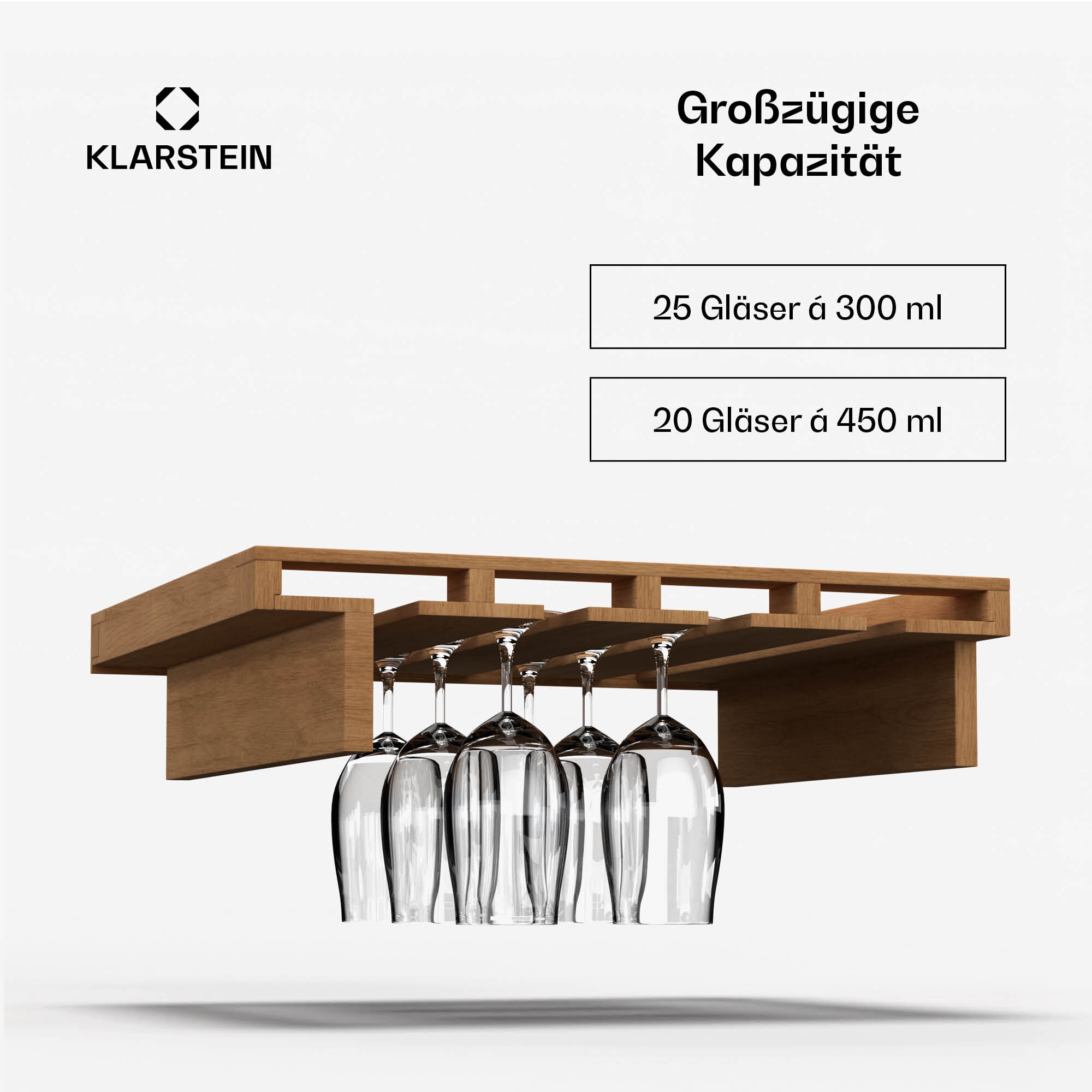 Weinglasregal | Buchenholz | für Vinsider 79 Duo | großzügiger Stauraum | pflegeleicht