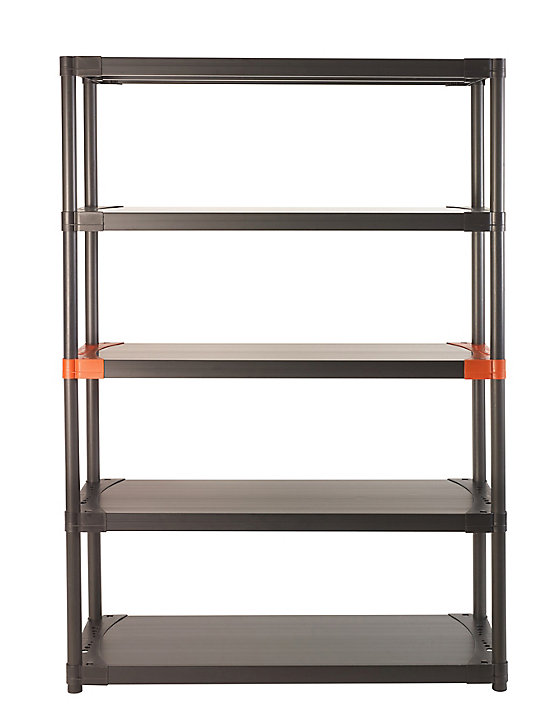 Étagère en résine 5 tablettes Grosfillex Modulopro H. 175 x L. 120 x P. 40 cm