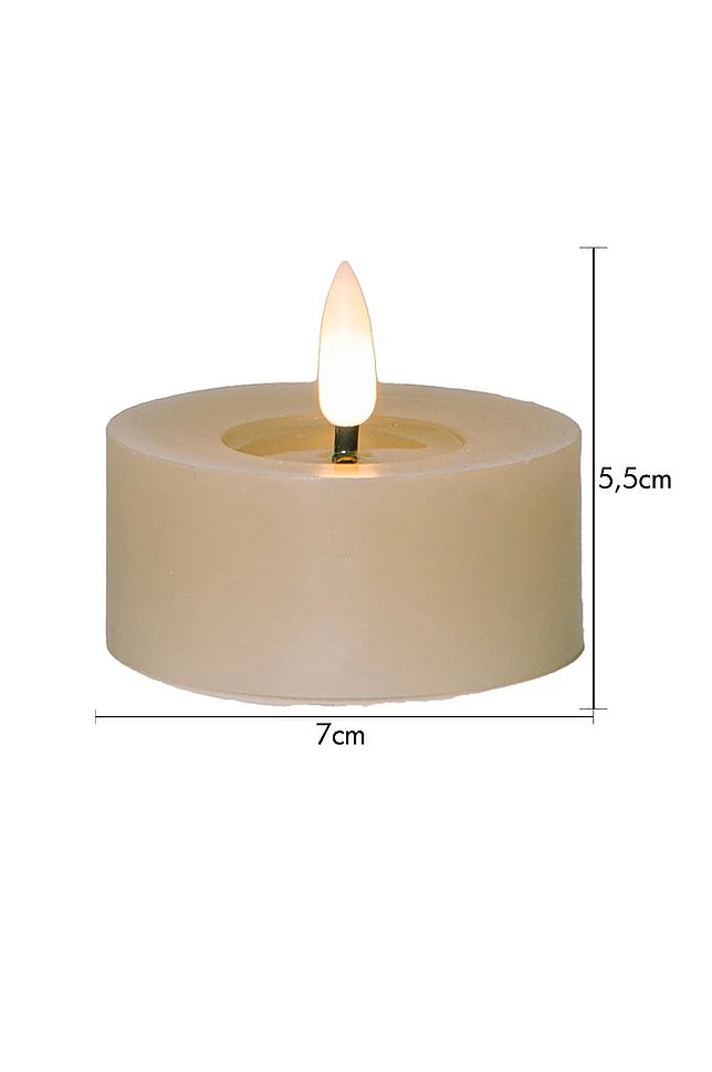 FLOW batteridrevet telys ø 7 cm 2-pakke