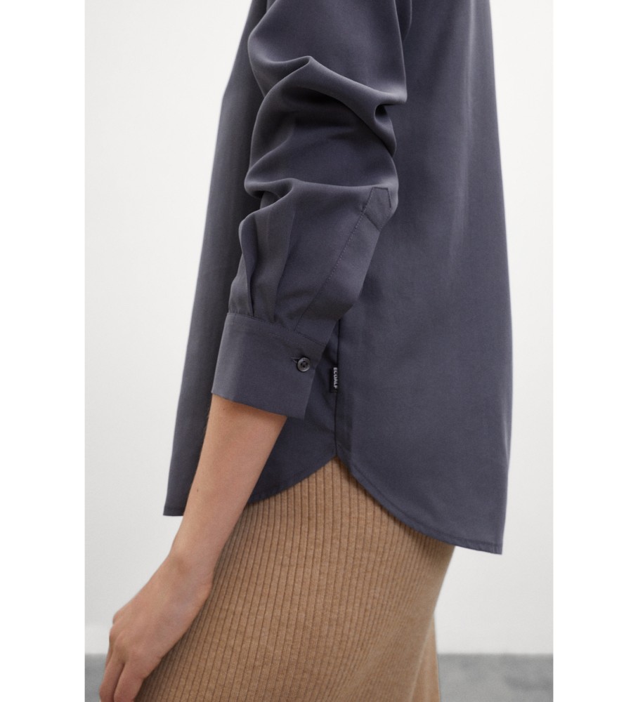 Camisa ECOALF Trima, cinza azulado