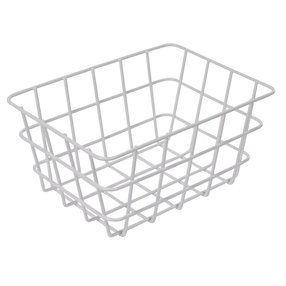 Panier métal filaire blanc