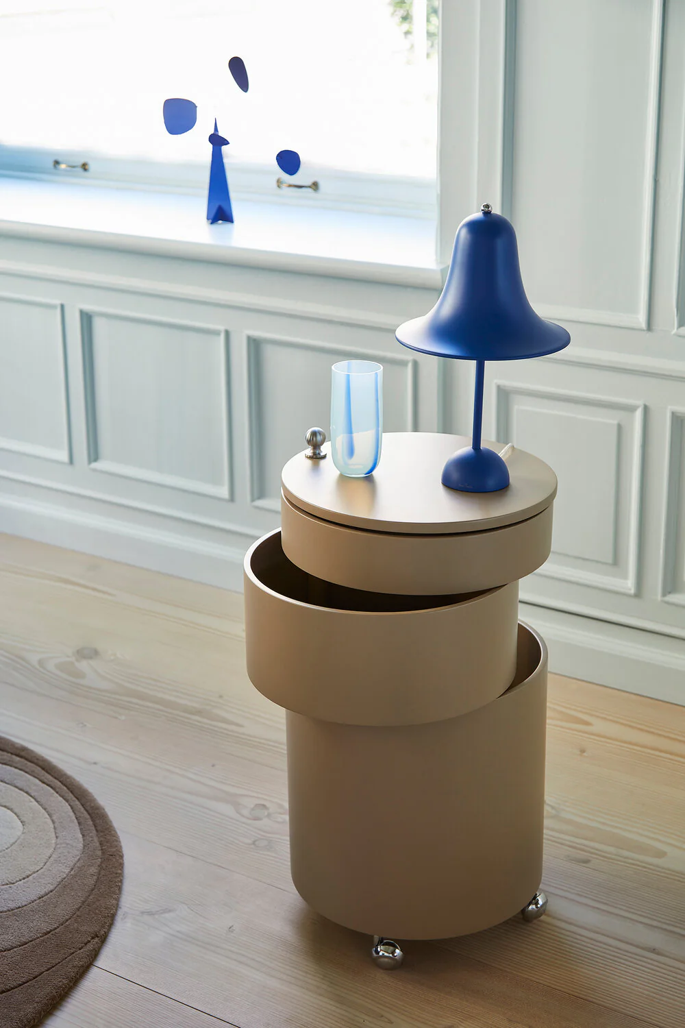 Verpan  Verner Panton Pantop, bordlampe - Matt Classic Blue - Ø23