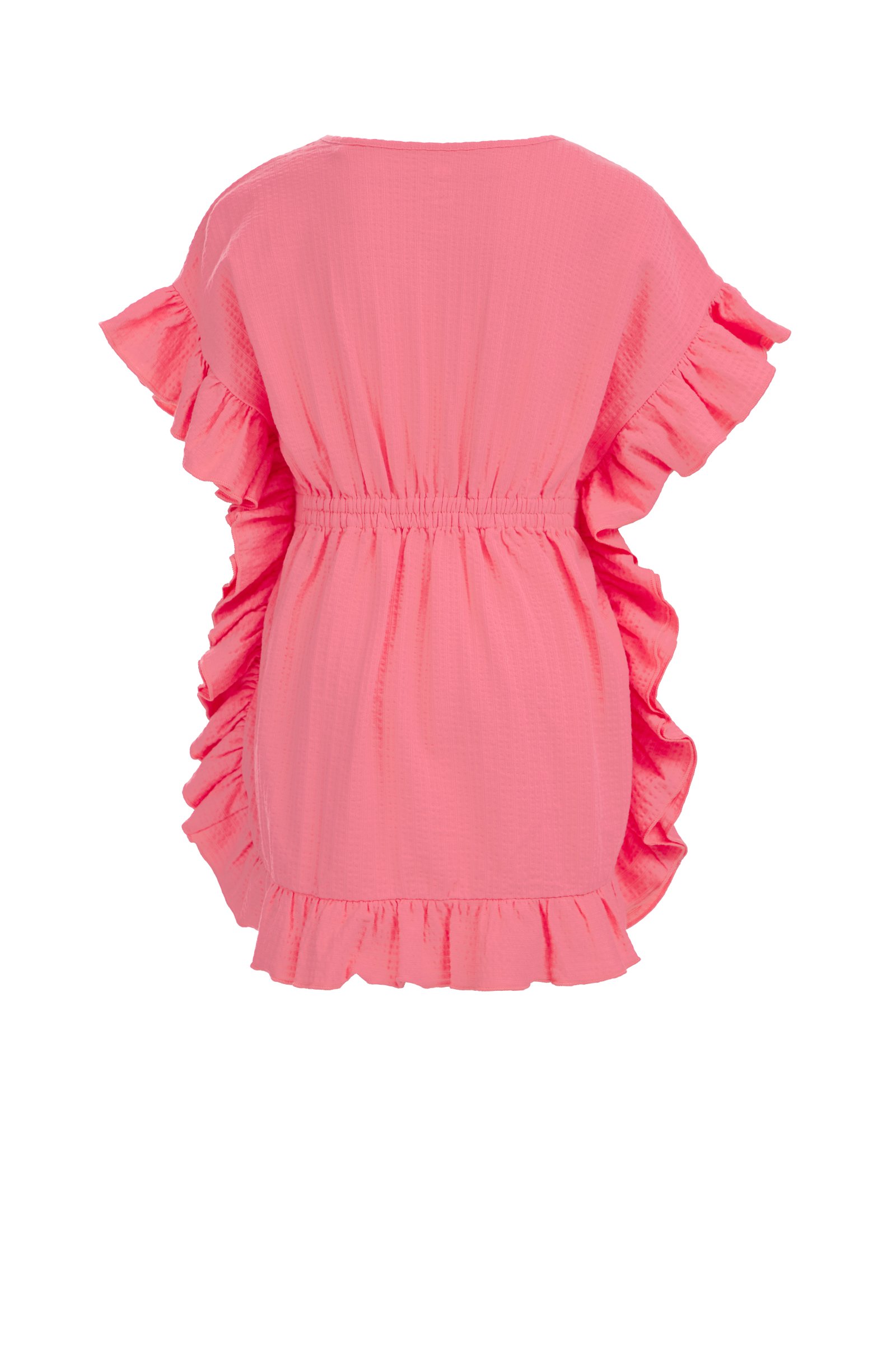 Meisjes strandjurk met structuur WE Fashion Felroze