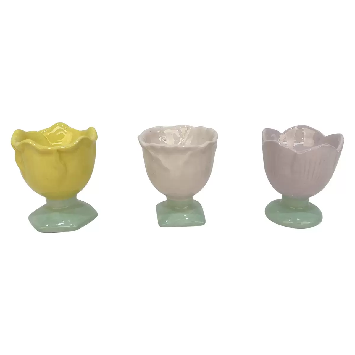 Eierbecher Luca Bessoni gelb,grün,rosa