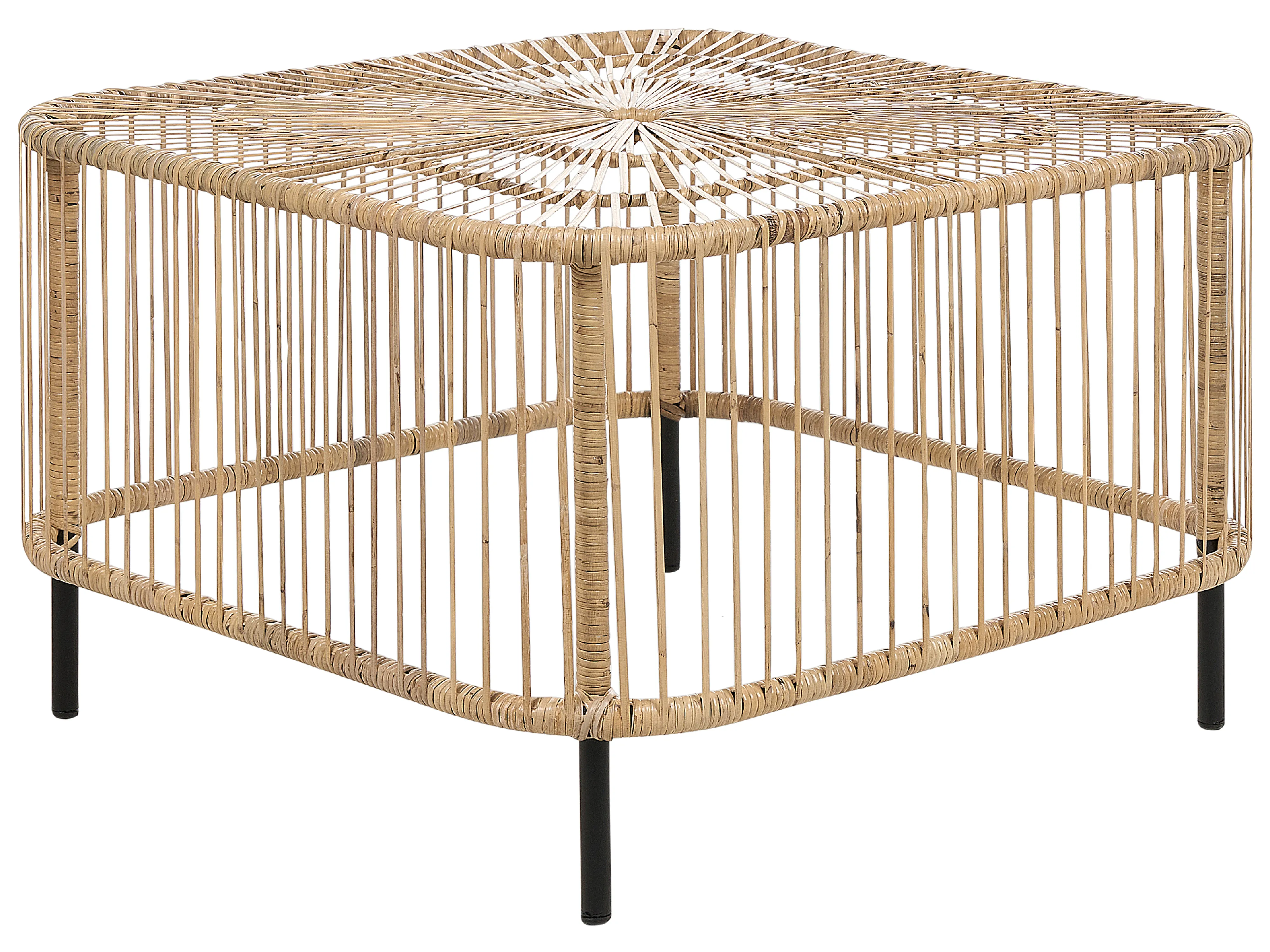 Tuin salontafel CESENATICO 67 cm 67 cm Rotan Natuurlijk