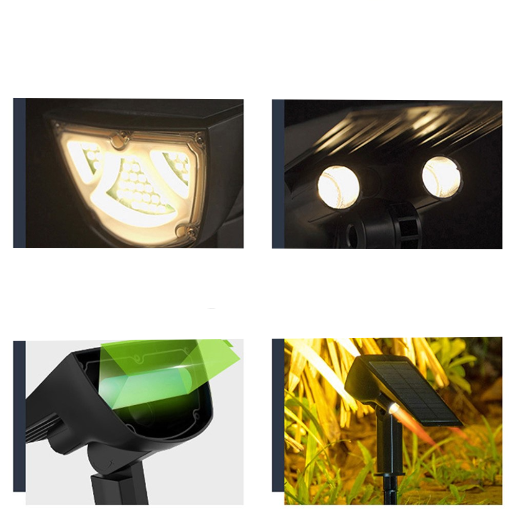 (900Lumen) LED Solar Lampe Outdoor Gartenleuchte mit Dämmerungssensor   Erdspiess (IP65) - Kaltweiss