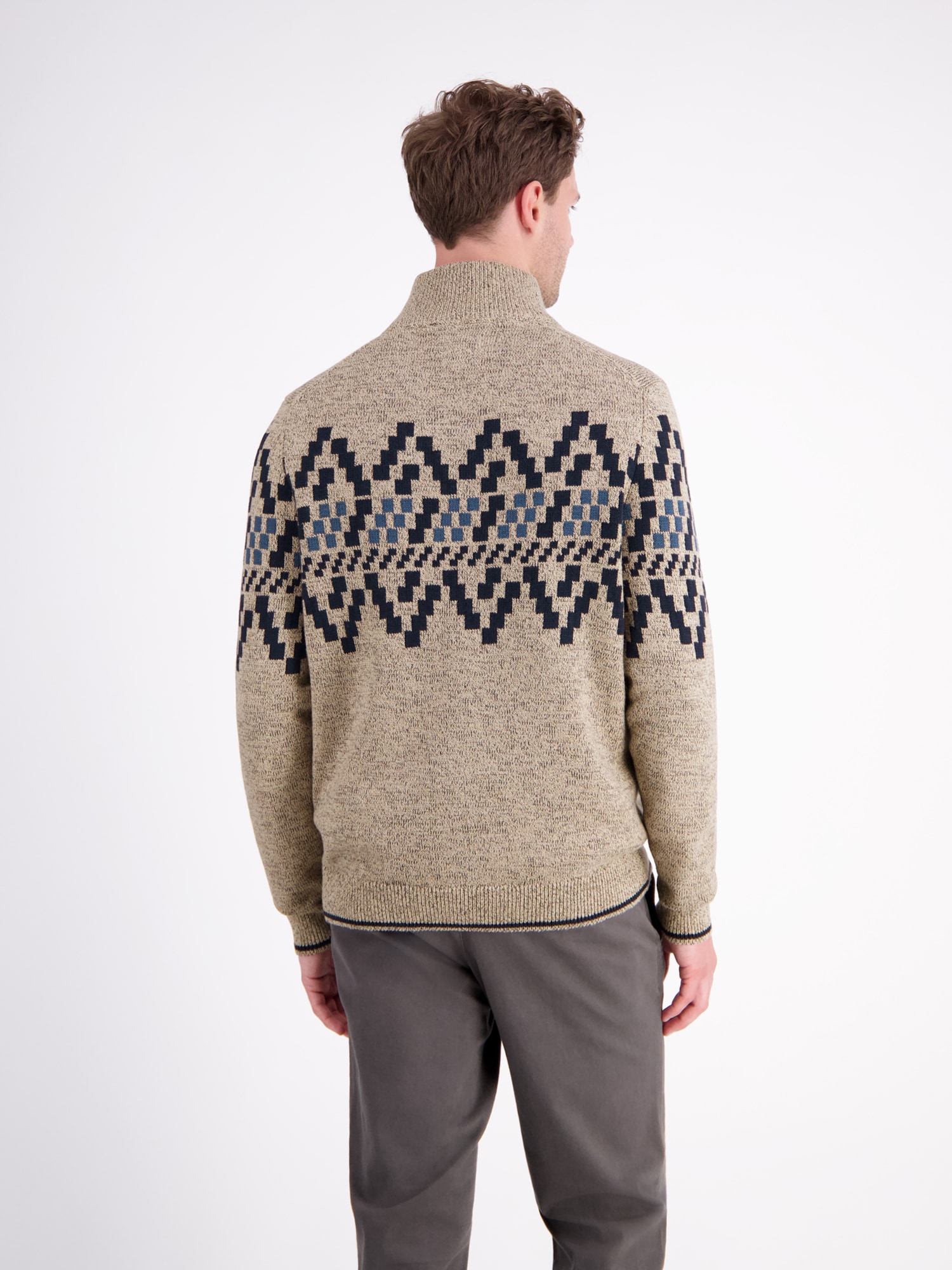LERROS Norwegerpullover »LERROS Herren-Troyer mit Norwegermuster«