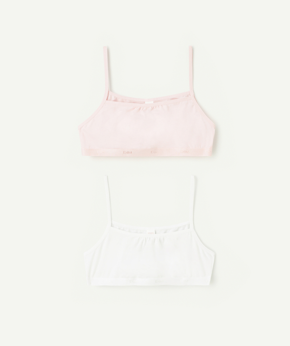 DIMLOT DE 2 BRASSIÈRES POCKET ROSE ET BLANCHE