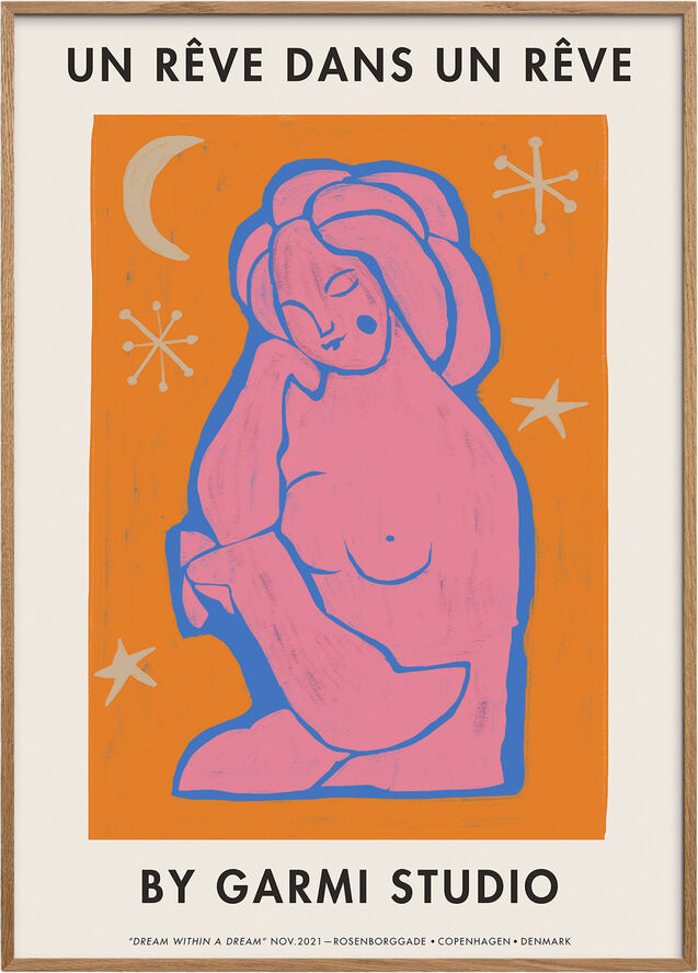 Poster & Frame Dream within a dream orange Flerfarvet