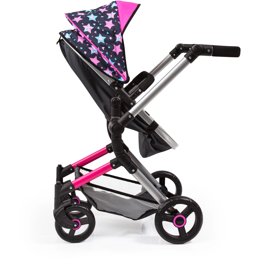 bayer Design Kombi-Puppenwagen Neo Vario schwarz, mit Sternen
