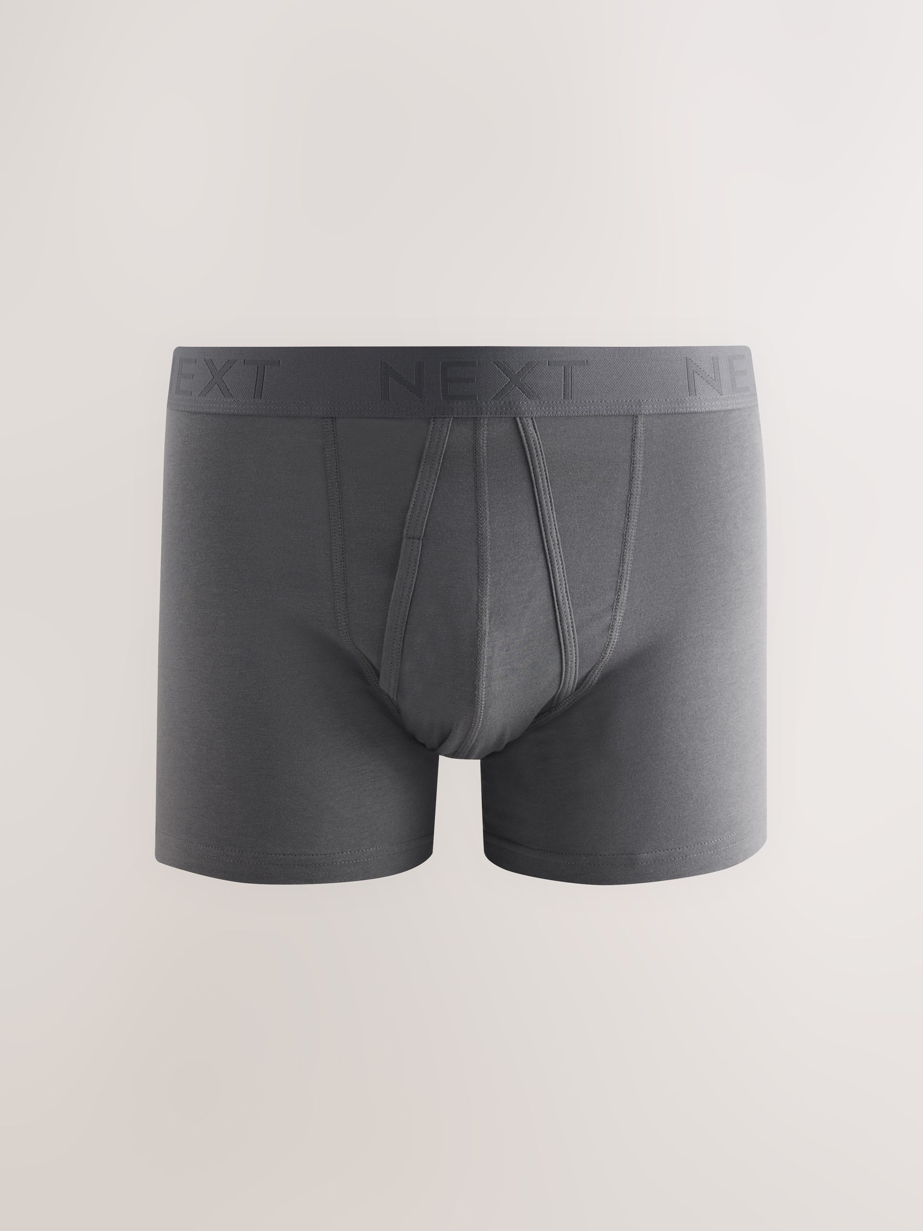Zwart/grijs - Boxershorts van katoenrijk materiaal met A-voorkant