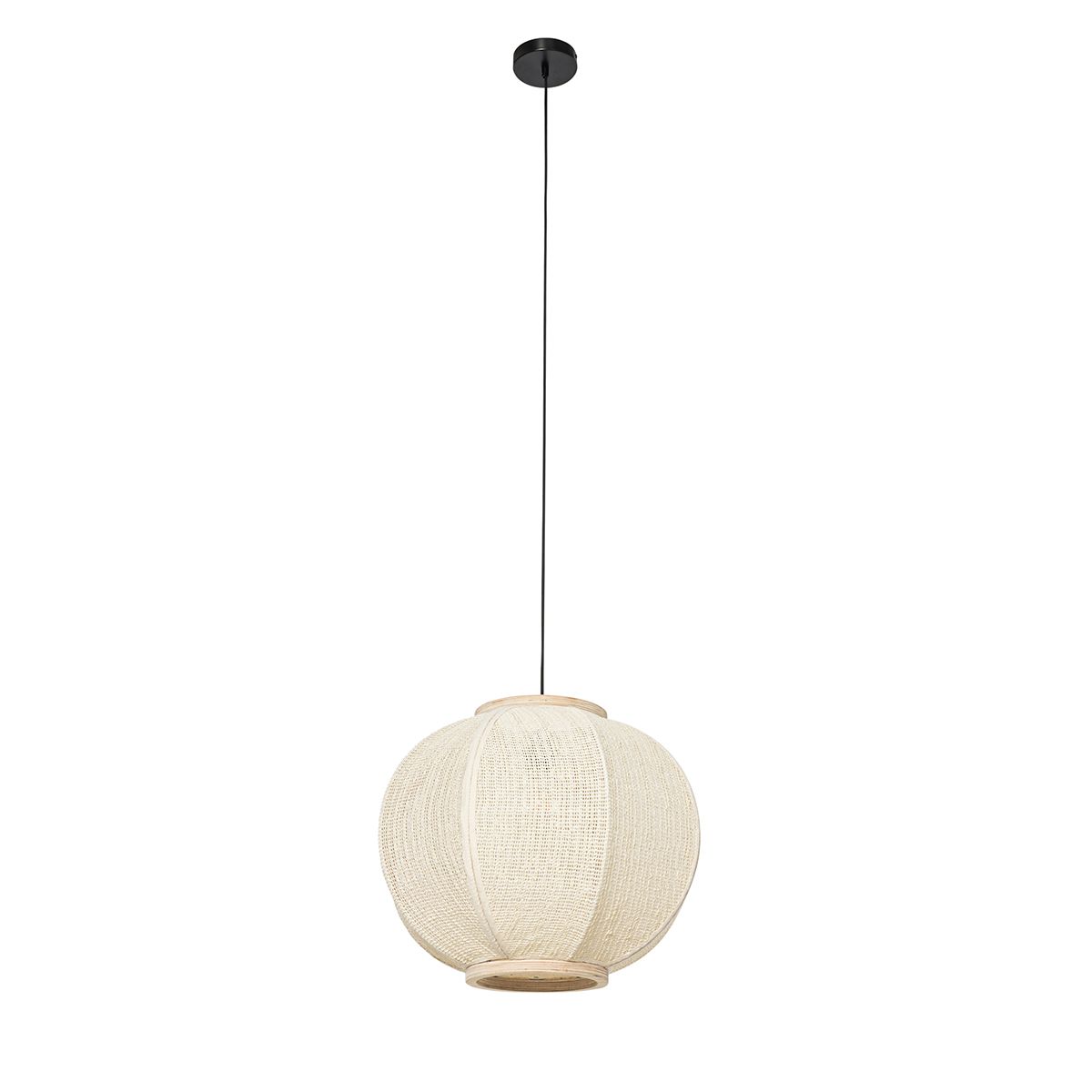 Oosterse hanglamp naturel stof 48 cm - Rob