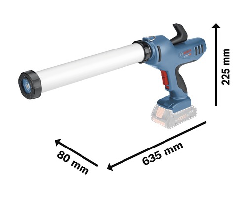 Bosch Professional GCG 18V-600 accu-kitpistool, zonder accu en lader