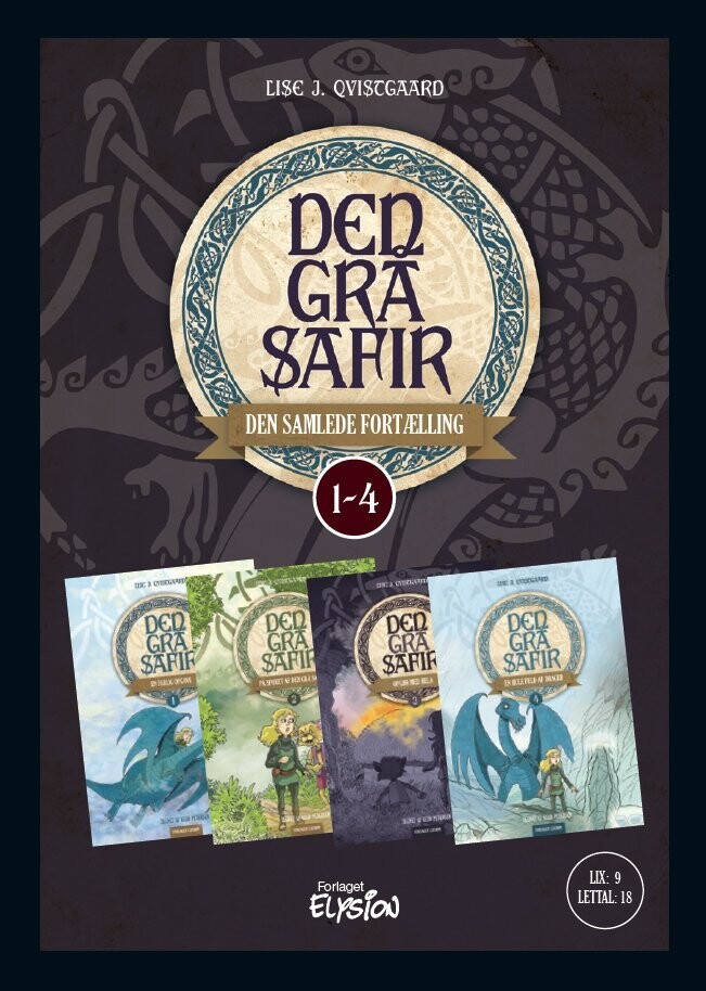 Den Grå Safir 1-4 - Samlebind - Lise J. Qvistgaard - Bog