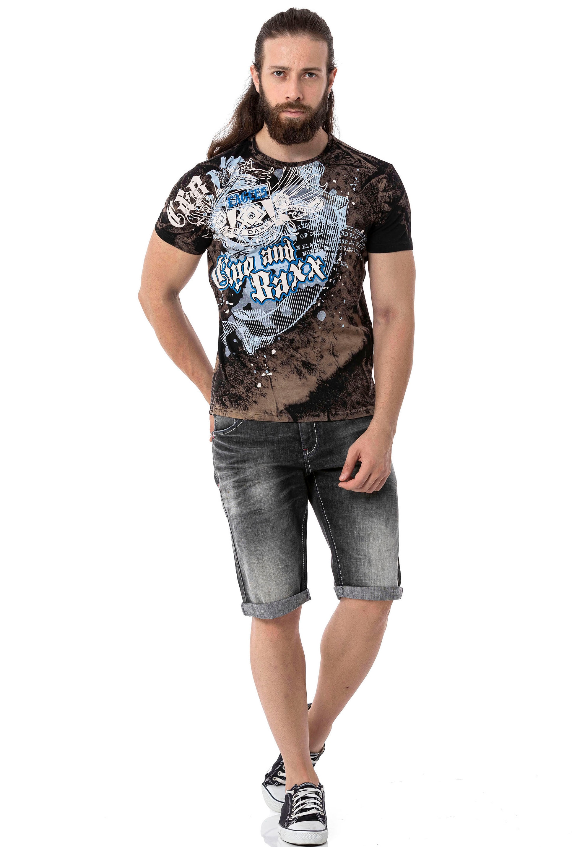 Cipo & Baxx Jeansshorts Baumwollmischung, regular fit