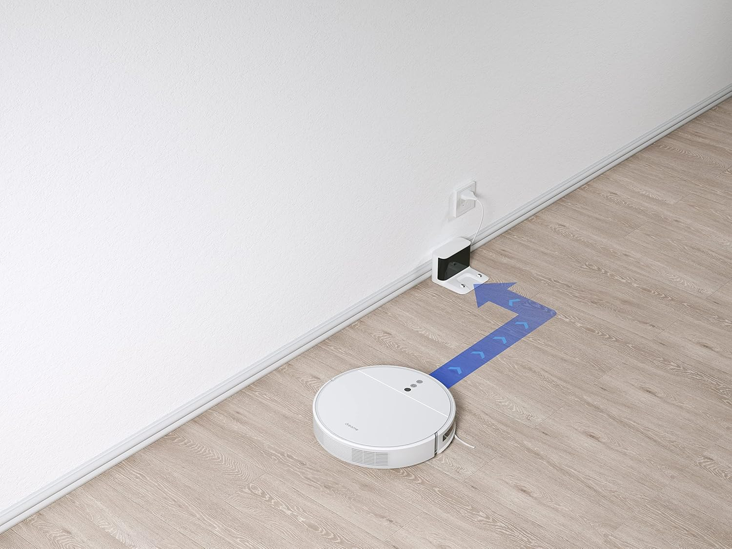 F9 Staubsaug-Roboter Staubsauger Nass / Trocken Bodenreinigung mit App Steuerung   Ladestation (RVS5-WH0) - Weiss